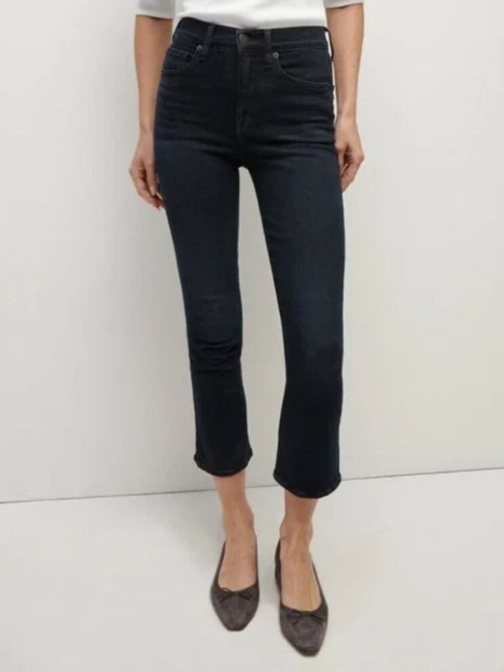 Veronica Beard High Rise‎ Carly Kick Flare Jeans Dark Ink Size 27